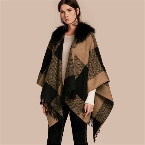 poncho femme burberry|Burberry poncho website.